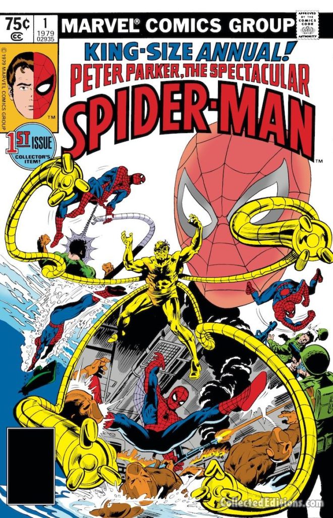 Spectacular Spider-Man Annual #1 cover; pencils and inks, Rich Buckler; Doctor Octopus