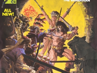 Savage Sword of Conan #31 cover; painted art, Howard Chaykin