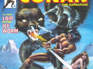 Savage Sword of Conan #34 cover; painted art, Ernie Chan