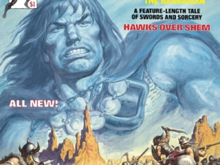 Savage Sword of Conan #36 cover; painted art, Earl Norem