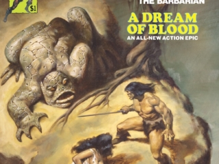 Savage Sword of Conan #40 cover; painted art, John Buscema