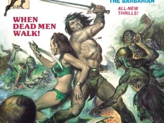 Savage Sword of Conan #55 cover; painted art, Earl Norem