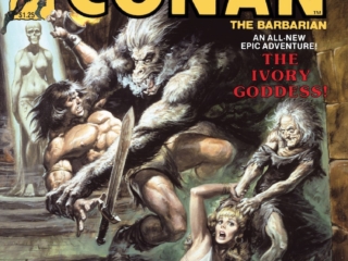 Savage Sword of Conan #60 cover; painted art, Earl Norem