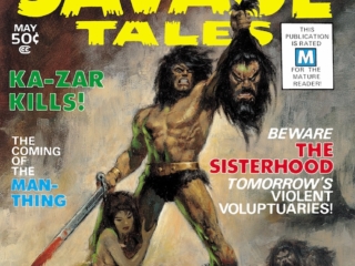 Savage Tales #1 cover; painted art, John Buscema