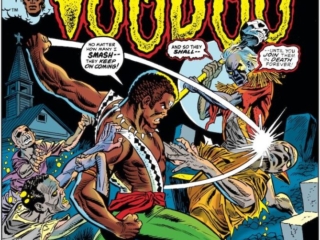 Strange Tales #171 cover; pencils, Gil Kane; inks, Frank Giacoia; Brother Voodoo/Jericho Drumm, Unliving Legions of Baron Samedi, haitian zombies, zuvembie