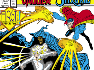 Strange Tales #1 cover; pencils, Carl Potts/Bret Blevins; inks, Bret Blevins, First Issue Collectors Item, Cloak and Dagger, Doctor Strange
