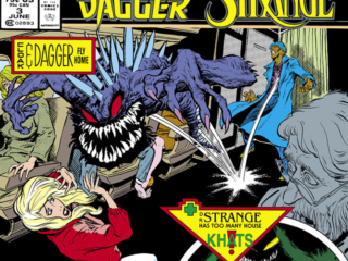 Strange Tales #3 cover; pencils and inks, Bret Blevins, Cloak and Dagger Fly Home, Dr Strange Has Too Many House Khats