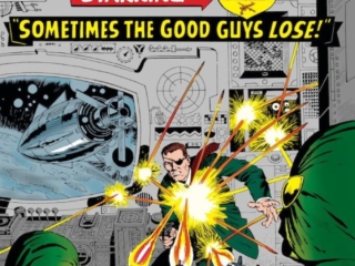 Strange Tales #138 cover; pencils, Jack Kirby; inks, John Severin; Sometimes the Good Guys Lose, Nick Fury Agent of SHIELD, Hydra