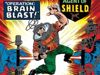 Strange Tales #141 cover; pencils, Jack Kirby; inks, Frank Giacoia; Nick Fury Agent of SHIELD, S.H.I.E.L.D., Operation Brain Blast