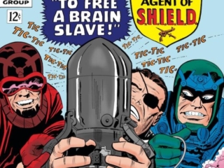 Strange Tales #143 cover; pencils, Jack Kirby; inks, Mike Esposito; Nick Fury Agent of SHIELD, To Free a Brain Slave; Mentallo, The Fixer