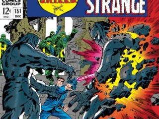 Strange Tales #151 cover; pencils, Jack Kirby; inks, Jim Steranko ; The Moment of Overkill, Nick Fury Agent of SHIELD, Hydra