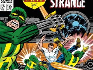 Strange Tales #155 cover; pencils and inks, Jim Steranko; Nick Fury, Agent of S.H.I.E.L.D., SHIELD, Hydra
