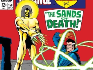 Strange Tales #158 cover; pencils and inks, Marie Severin; Doctor Strange, Nick Fury