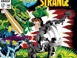 Strange Tales #163 cover; pencils and inks, Jim Steranko; And the Dragon Cried Death, Yellow Claw, Nick Fury Agent of SHIELD, S.H.I.E.L.D.