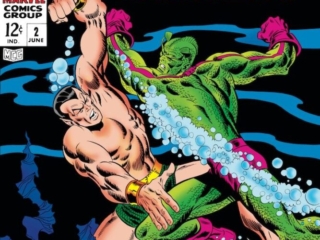 Sub-Mariner #2 cover; pencils, John Buscema; inks, Frank Giacoia; "Cry Triton", Inhumans