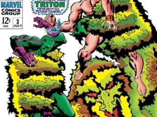 Sub-Mariner #3 cover; pencils, John Buscema; inks, Frank Giacoia; Triton, The Leviathan