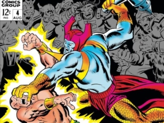 Sub-Mariner #4 cover; pencils, John Buscema; inks, Frank Giacoia; Attuma