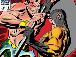 Sub-Mariner #6 cover; pencils, John Buscema; inks, Dan Adkins; Tiger Shark, Death to the Vanquished, Silver Age Marvel