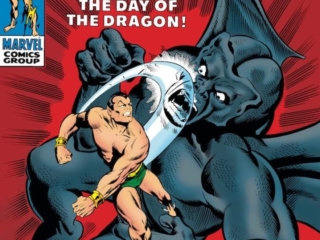 Sub-Mariner #15 cover; pencils, Marie Severin; inks, Joe Sinnott; alterations, John Romita Sr.; The Day of the Dragon Man