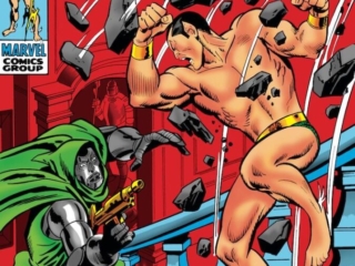 Sub-Mariner #20 cover; pencils, John Buscema; inks, Johnny Craig; In the Darkness Dwells Doctor Doom