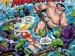 Sub-Mariner #62 cover; pencils and inks, John Romita Sr., Namorita, Namor, Dr. Hydro vs. Atlantis