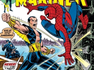 Sub-Mariner #69 cover; pencils and inks, John Romita Sr.; Spider-Man