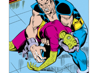 Super-Villain Team-Up #2, pg. 19; pencils, Sal Buscema; inks, Fred Kida; Sub-Mariner, Namor, splash page