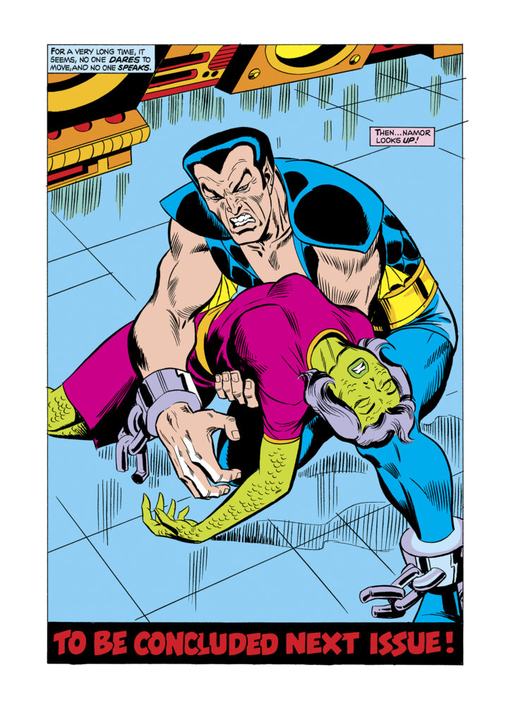 Super-Villain Team-Up #2, pg. 19; pencils, Sal Buscema; inks, Fred Kida; Sub-Mariner, Namor, splash page