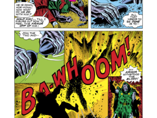 Super-Villain Team-Up #3, pg. 16; pencils, George Evans; inks, Jack Abel; Doctor Doom, Namor, Sub-Mariner