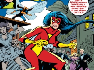 Spider-Woman #10 cover; pencils, Carmine Infantino; Gypsy Moth