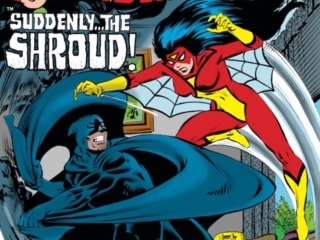 Spider-Woman #13 cover; pencils, Dave Cockrum; The Shroud