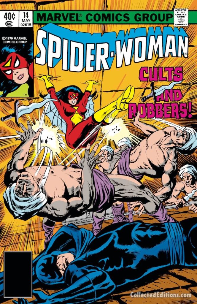 Spider-Woman #14 cover; pencils, Bill Sienkiewicz; inks, Tom Palmer
