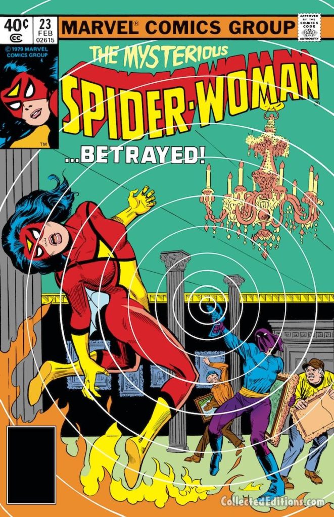 Spider-Woman #23 cover; pencils, Marie Severin; inks, uncredited