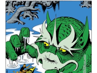 Tales of Suspense #23; &ldquo;The Creature from the Black Bog!&rdquo;, pg. 1; pencils and inks, Steve Ditko; splash page, Stan Lee