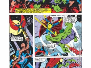 Tales to Astonish #13. &ldquo;Deadly Game!&rdquo;, pg. 2; pencils, Alan Kupperberg; inks, Bill Wray; Nighthawk solo story, Hulk, Spider-Man, Captain America