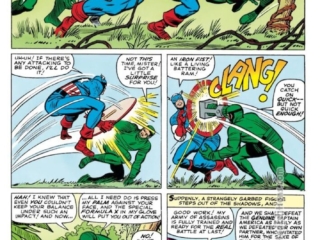 Tales of Suspense #60, pg. 2; pencils, Jack Kirby; inks, Chic Stone; Captain America, Baron Zemo; Formula X