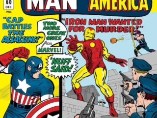 Tales of Suspense #60 cover; pencils, Jack Kirby; inks, Chic Stone; Cap Battles the Assassins, Captain America, Iron Man