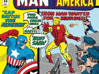 Tales of Suspense #60 cover; pencils, Jack Kirby; inks, Chic Stone; Cap Battles the Assassins, Captain America, Iron Man