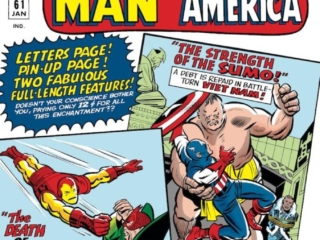 Tales of Suspense #61 cover; pencils, Jack Kirby; inks, Chic Stone; Captain America, Vietnam, The Strength of the Sumo