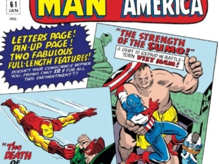 Tales of Suspense #61 cover; pencils, Jack Kirby; inks, Chic Stone; Captain America, The Strength of the Sumo, Steve Rogers in Vietnam, The Marvel Age of Comics