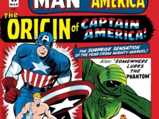 Tales of Suspense #63 cover; pencils, Jack Kirby (Cap), Don Heck (Iron Man); inks, Sol Brodsky (Cap), Dick Ayers (Iron Man); Origin of Captain America