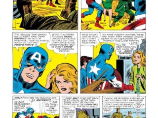 Tales of Suspense #64, pg. 10; pencils, Jack Kirby; inks, Frank Giacoia; Omar, Sandu, Agent 13, Peggy Carter, Captain America, Bucky Barnes
