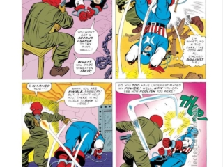 Tales of Suspense #66, pg. 7; pencils, Jack Kirby; inks, Chic Stone; Red Skull vs. Captain America, WWII, Stan Lee