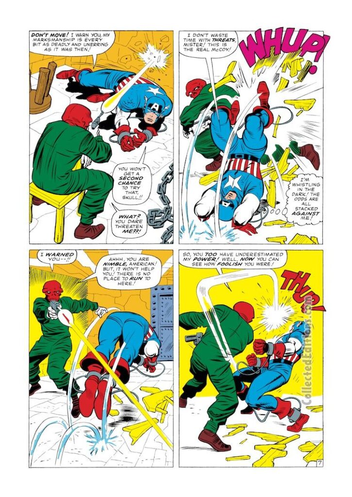 Tales of Suspense #66, pg. 7; pencils, Jack Kirby; inks, Chic Stone; Captain America, Red Skull