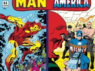 Tales of Suspense #66 cover; pencils, Jack Kirby; inks, Frank Giacoia; The Red Skull, Captain America, Nazis