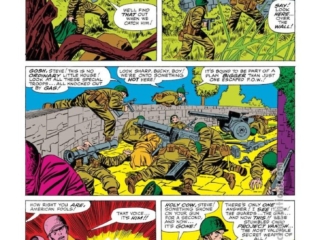 Tales of Suspense #68, pg. 6; pencils, Jack Kirby; inks, Frank Giacoia; Captain America, World War II