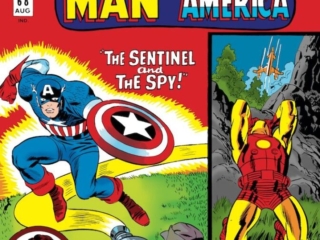 Tales of Suspense #68 cover; pencils, Jack Kirby; inks, Frank Giacoia; The Sentinel and the Spy, Captain America, Bucky Barnes