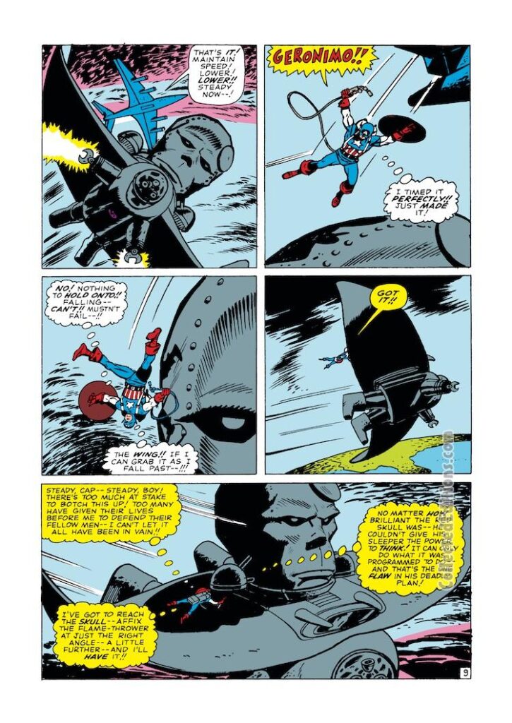 Tales of Suspense #74, pg. 9; layouts, Jack Kirby; pencils and inks, George Tuska; The Sleeper, Red Skull, Captain America