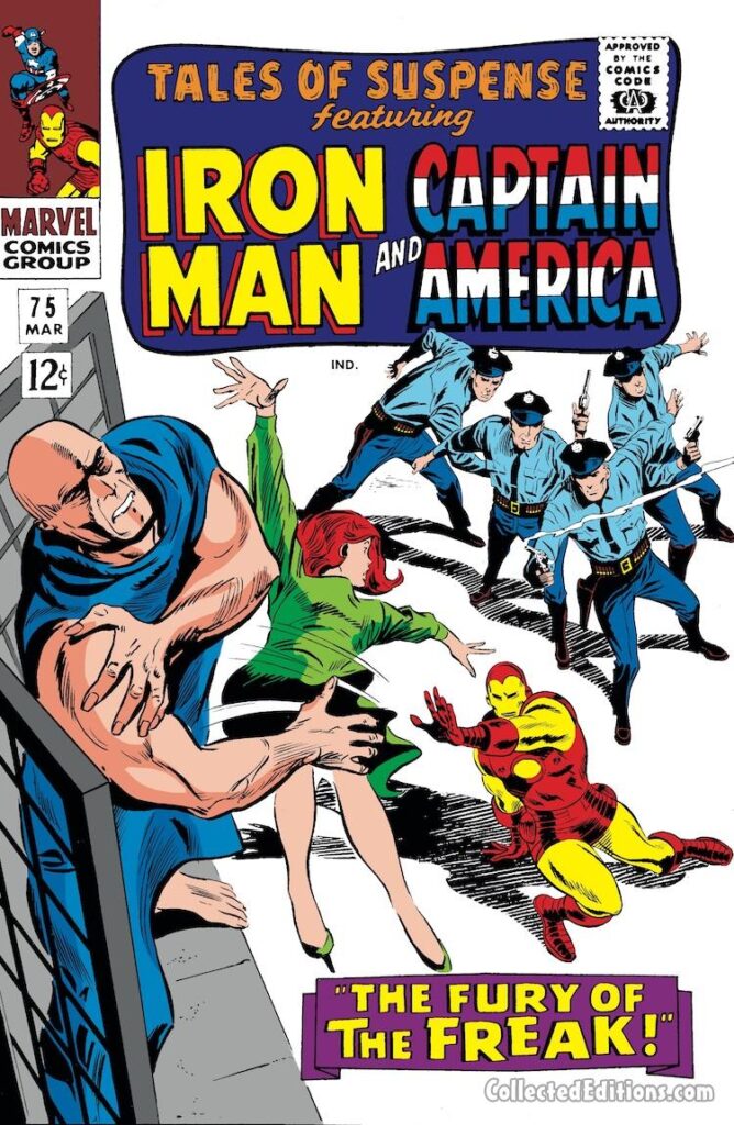 Tales of Suspense #75 cover; pencils, Gene Colan; inks, Jack Abel, Gene Colan; Iron Man