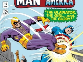 Tales of Suspense #76 cover; pencils, Jack Kirby; inks, John Romita Sr.; first appearance, Batroc the Leaper, The Gladiator, The Girl, and the Glory, Captain America